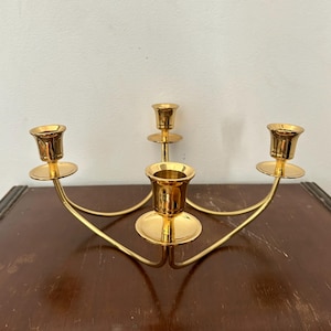 Vintage Brass Candelabra | Candleholder Centerpiece