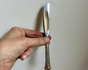 Vintage S Kirk & Son Sterling Silver Dinner Knife | Gold Accent - Etsy