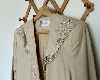 Vintage 80's Grandma Collared Double Breasted Blazer Size Small | Princess Di Style