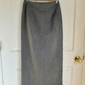 Vintage Black and White Tweed Wool Blend Column Skirt Size Small | Vintage Liz Claiborne