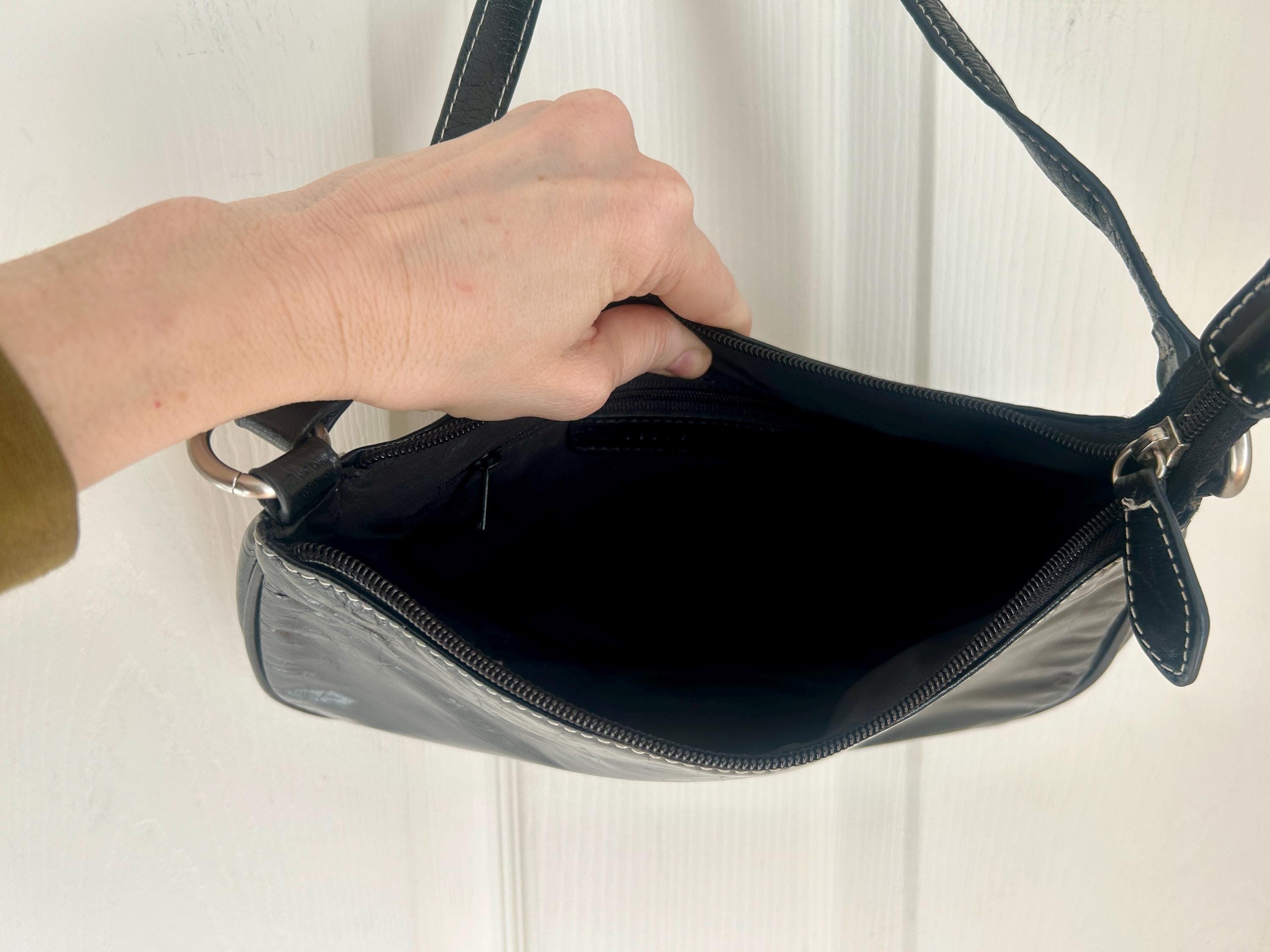 Vintage Y2K Wilson's Leather Mini Black Leather Shoulder Bag
