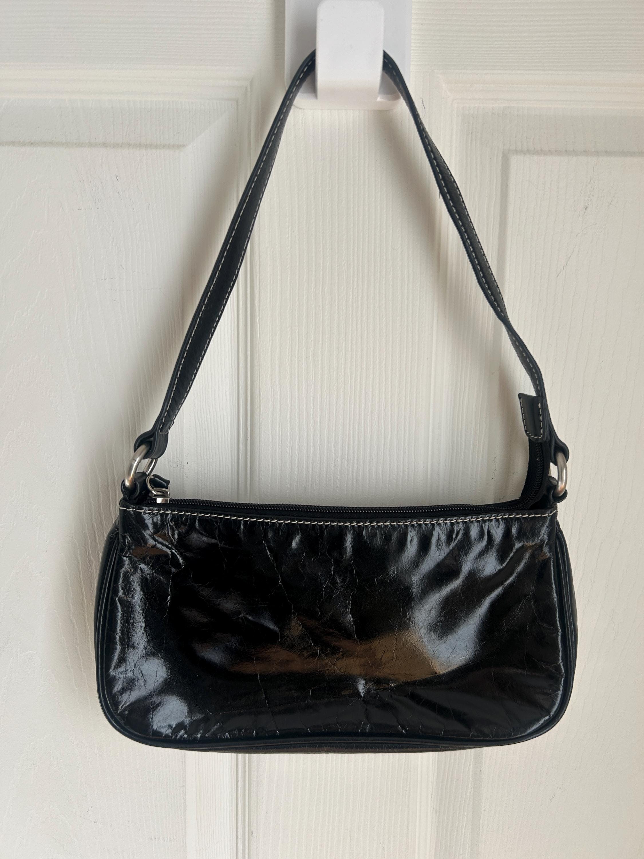 Vintage Y2K Wilson's Leather Mini Black Leather Shoulder Bag