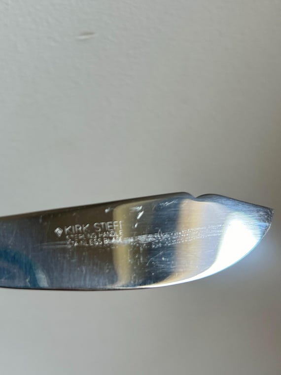 Vintage S Kirk & Son Sterling Silver Butter Knife | Gold Accent - Etsy