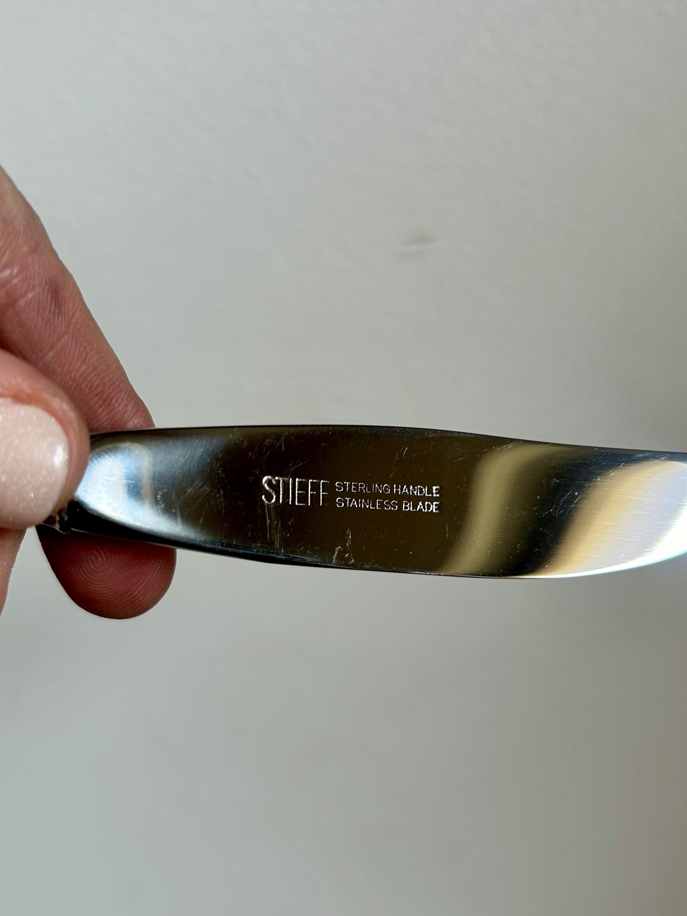 Vintage S Kirk & Son Sterling Silver Bread Knife | Gold Accent - Etsy