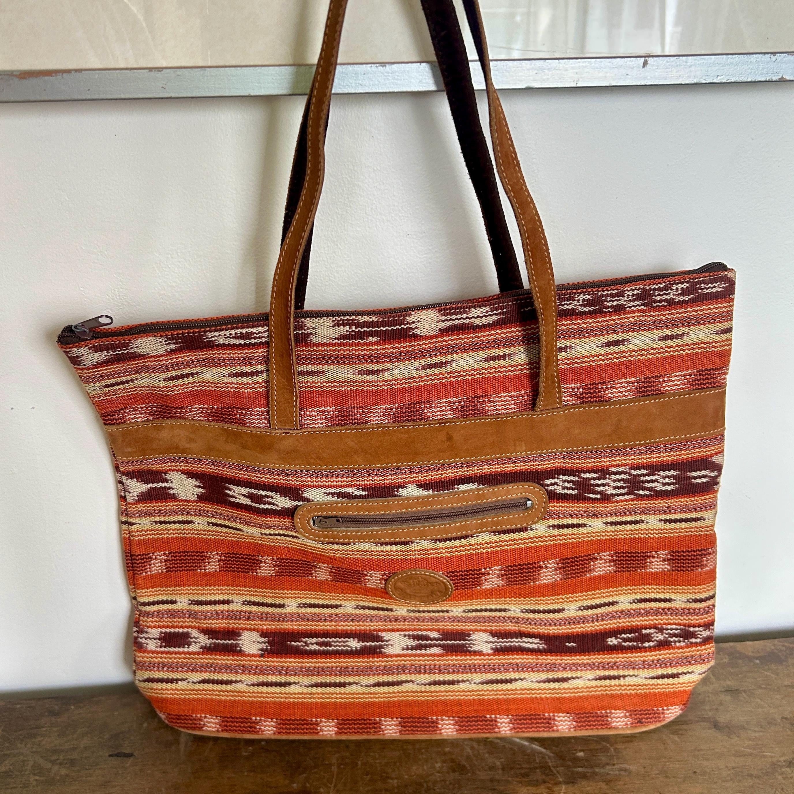 Vintage Bunte Southwestern Style Einkaufstasche | Große Henkeltasche