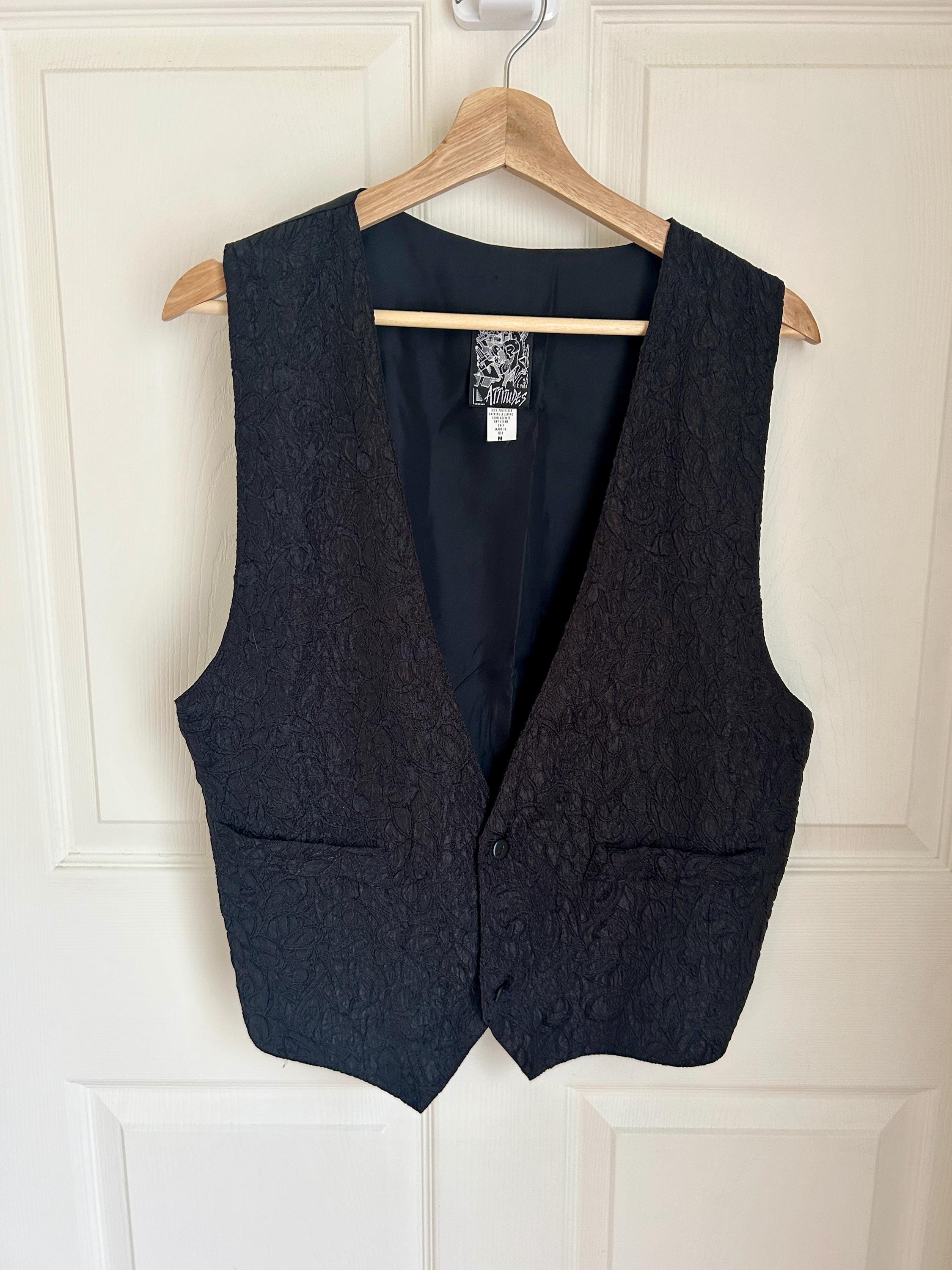 トップス 90s archive GIRBAUD black velours vest Vintage Online Store | 90's Women Zip-Up Vest in Black