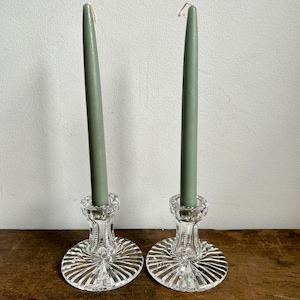 Pair of Vintage Waterford Crystal Candlestick Holders, Marked | Elegant Decor | Cottagecore English Country