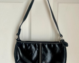 Vintage Y2K Wilson's Leather Mini Black Leather Shoulder Bag