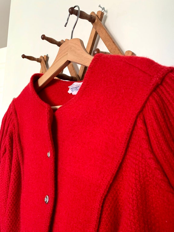 Bright Red 1950's Cardigan