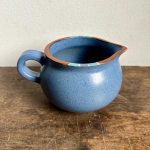 Vintage Dansk Mesa Petite Pitcher | Dansk Blue Ceramic Creamer | Made in Portugal