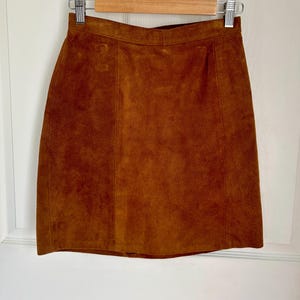 Vintage Tan Suede Mini Skirt Size Small | Western Style | 70&#39;s Style