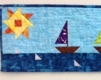 Shark Regatta 2014 Row by Row Quilt Pattern - SRK-001P - DIGITAL DOWNLOAD