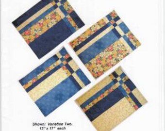 Take Four Placemat Pattern - CF224 - quilted placemats, placemat quilt patterns