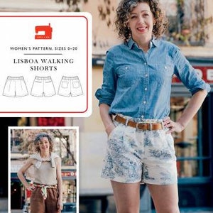 Lisboa Walking Shorts pattern - LC046LS