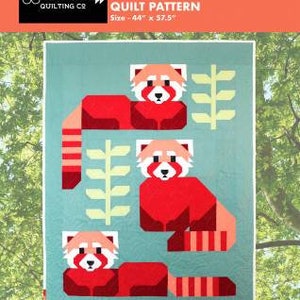 Red Pandas Quilt Pattern - AEQCRP0322
