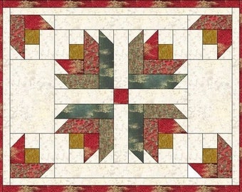 Christmas Cactus Placemats Pattern - DIGITAL DOWNLOAD - quilt pattern christmas placemat, quilted placemats, placemat quilt patterns
