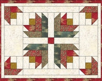 Christmas Cactus Placemats Pattern - DIGITAL DOWNLOAD - PM-002P, quilt pattern christmas placemat