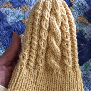 Cable Twist Lace Baby Hat Digital Knitting Pattern - CTLBH