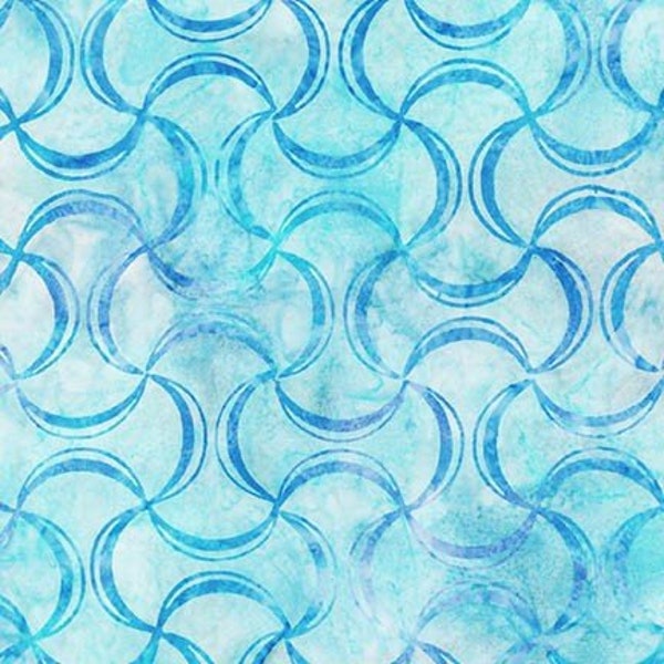 Periwinkle Clamshells batik blue clearance fabric by the yard cotton - AMD-16799-61