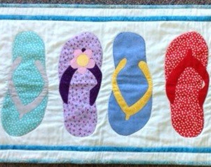 July Table Please Flip Flop Table Runner Fabric Kit Etsy