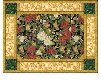 Accent Placemat Pattern - DIGITAL DOWNLOAD - AP-6PD, quilt pattern christmas placemat, large christmas place mats pattern, quilted placemats