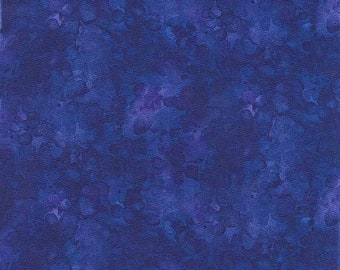 Royal Solid-ish Watercolor Texture Blender fabric - fat quarter - KIM-C6100 RoyalFQ