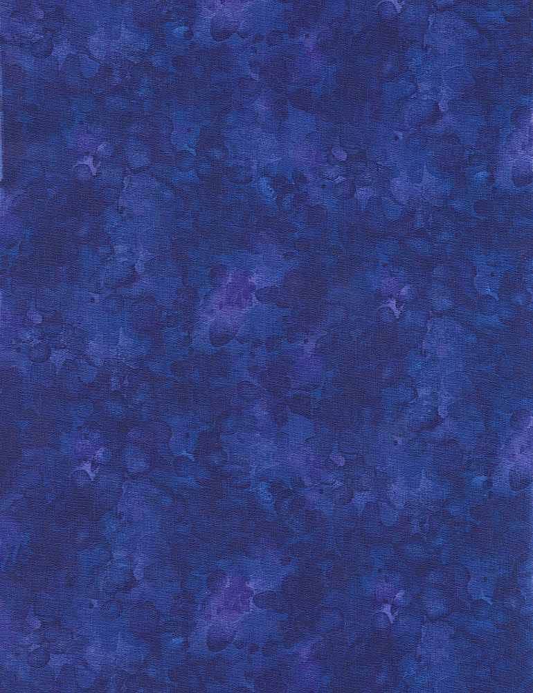Royal Solid-ish Watercolor Texture Blender fabric - KIM-C6100 Royal
