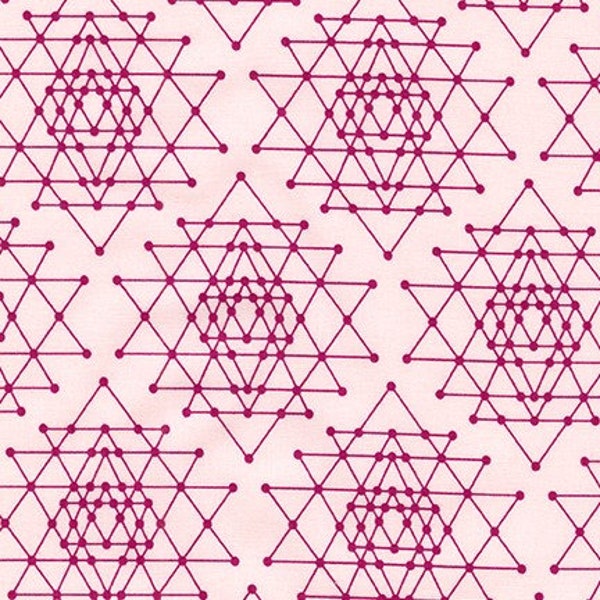 Stacked Triangles Fabric - pink - AVL-17457-10, palm canyon fabric