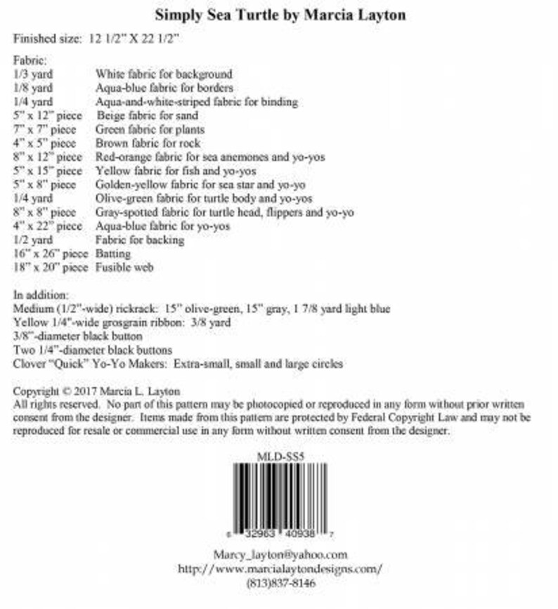 Simply Sea Turtle Wall Hanging Pattern MLDSS5 Etsy