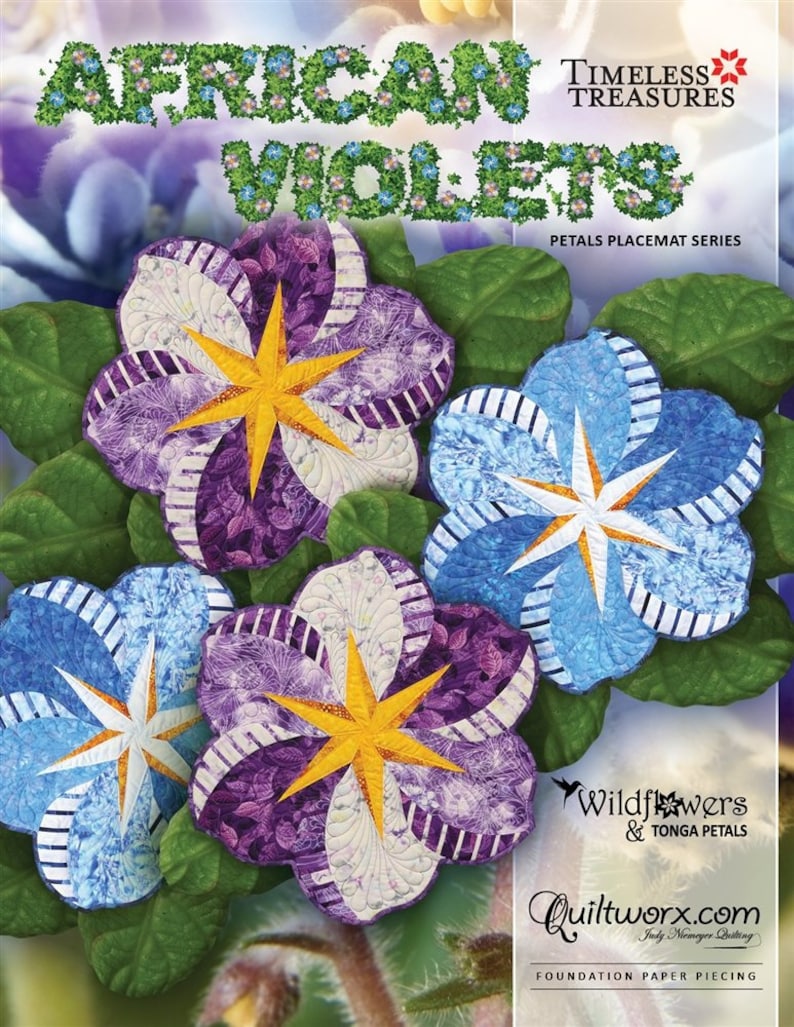 JNQ00215P3-WS African Violets Placemat Pattern