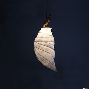 Shell Sculpture Light | Eco friendly ceiling lamp | Farmhouse hanging pendant light