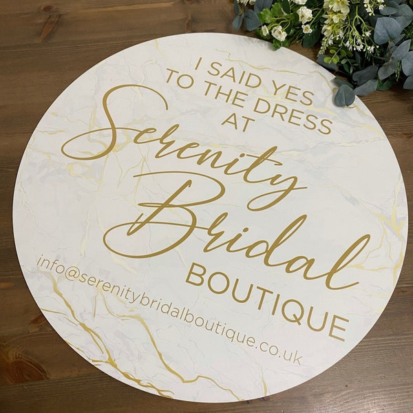 Acrylic I Said Yes to The Dress Sign for Bridal Shops | I Said Yes Sign | Yes to The Wedding Dress | Logo Sign | Acrylic Bridal Shop Sign