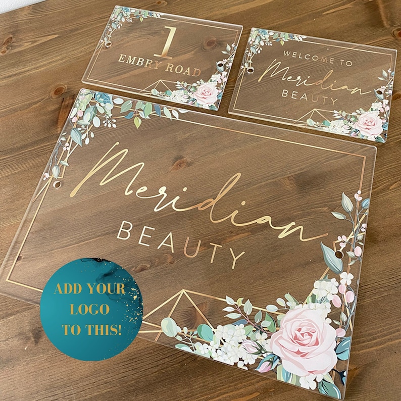 UK Based Acrylic Logo Sign | Premium 5mm Acrylic Logo Plaque | Beauty Logo Sign | Branded Logo Sign for Businesses | Cabin Sign | Salon Logo image 2