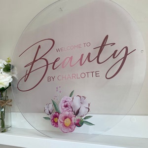UK Based Acrylic Logo Sign | Premium 5mm Acrylic Logo Plaque | Beauty Logo Sign | Branded Logo Sign for Businesses | Cabin Sign | Salon Logo image 5
