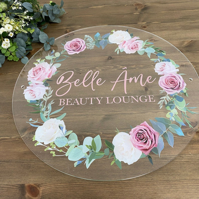 UK Based Acrylic Logo Sign | Premium 5mm Acrylic Logo Plaque | Beauty Logo Sign | Branded Logo Sign for Businesses | Cabin Sign | Salon Logo image 4
