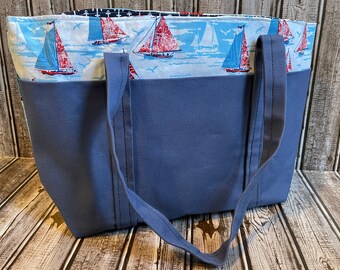 Whimsical Anchor Tote Bag Nautical Sailing Boating - Etsy