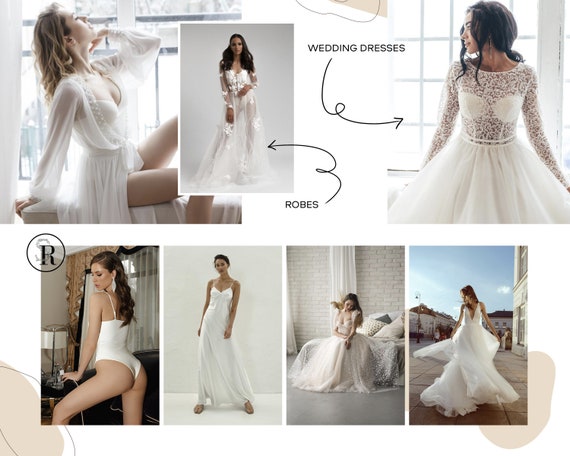 Plus size sales wedding robes