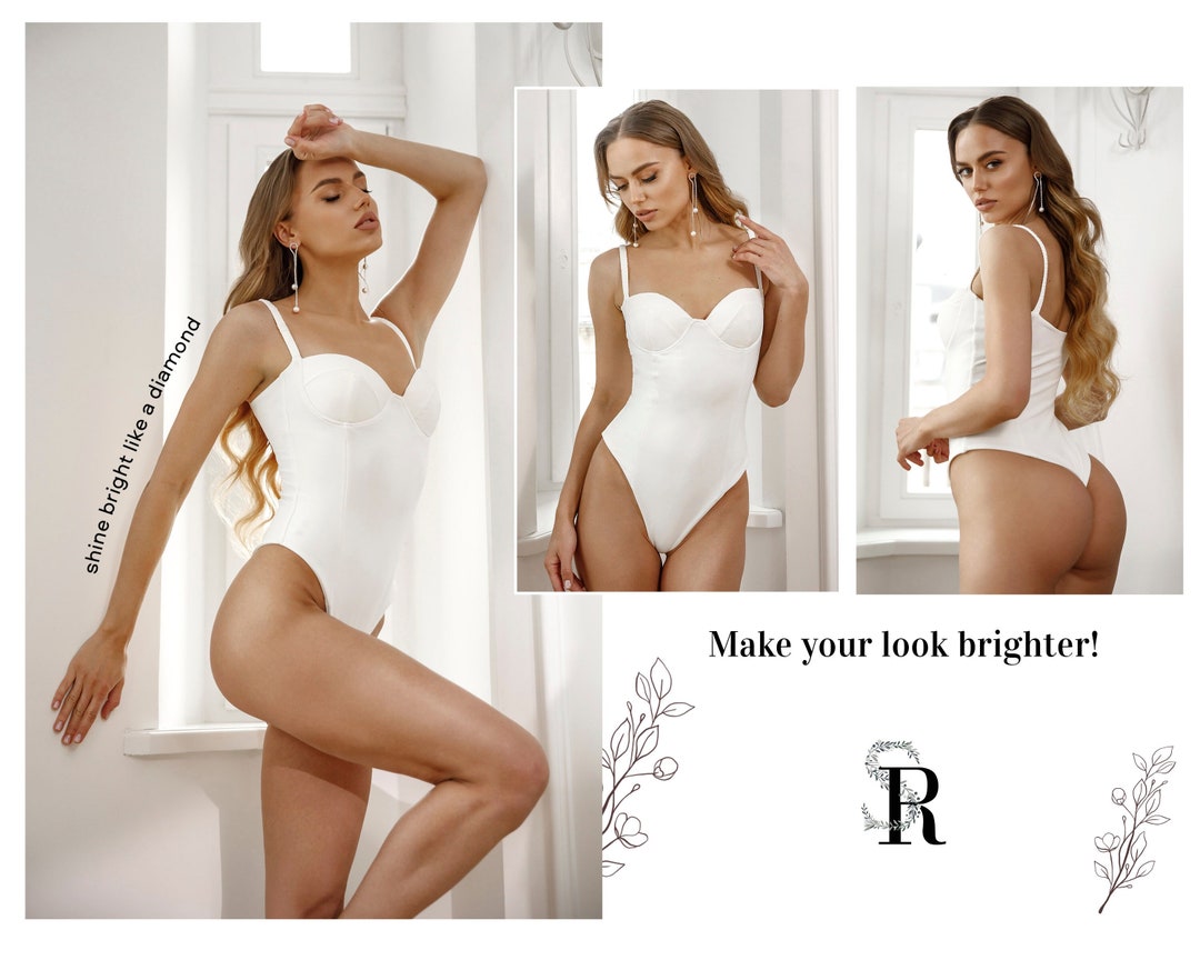 Bodysuit Lingerie, White Bodysuit, Bridal Lingerie,wedding Night