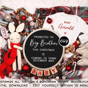 Big Brother Christmas Pregnancy Announcement: Holiday Sibling Reveal (Digital Download) image 2