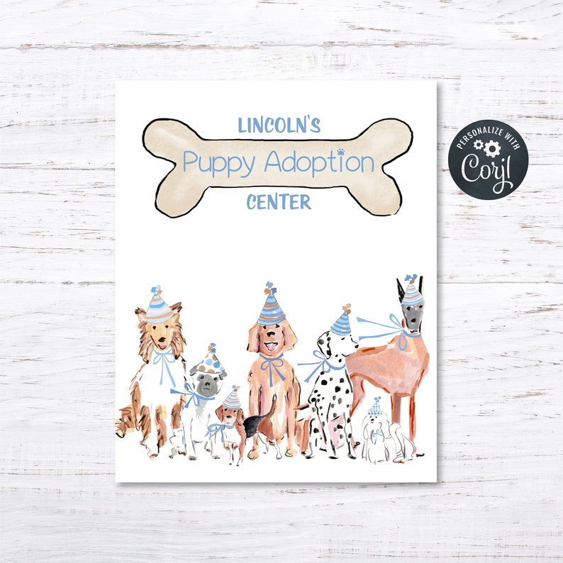 EDITABLE Adopt a Puppy Sign Puppy Adoption Certificate Puppy | Etsy