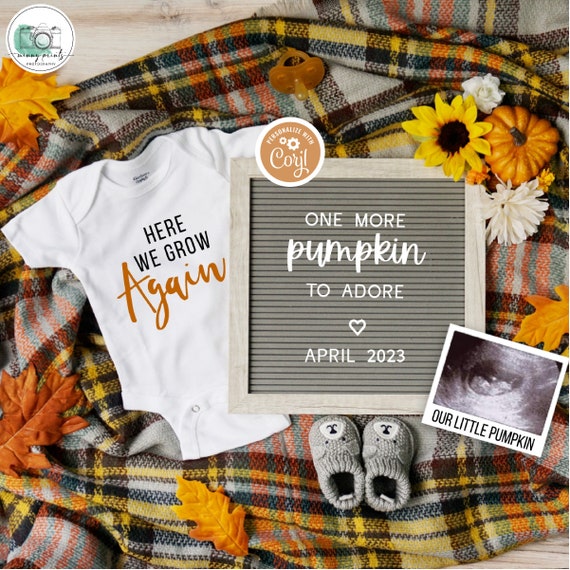 Digital Pregnancy Announcement, Fall 2nd 3rd 4th Etc Pregnancy Reveal ...