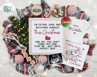 Christmas Pregnancy Announcement: Home Alone Theme (Editable Digital Template)