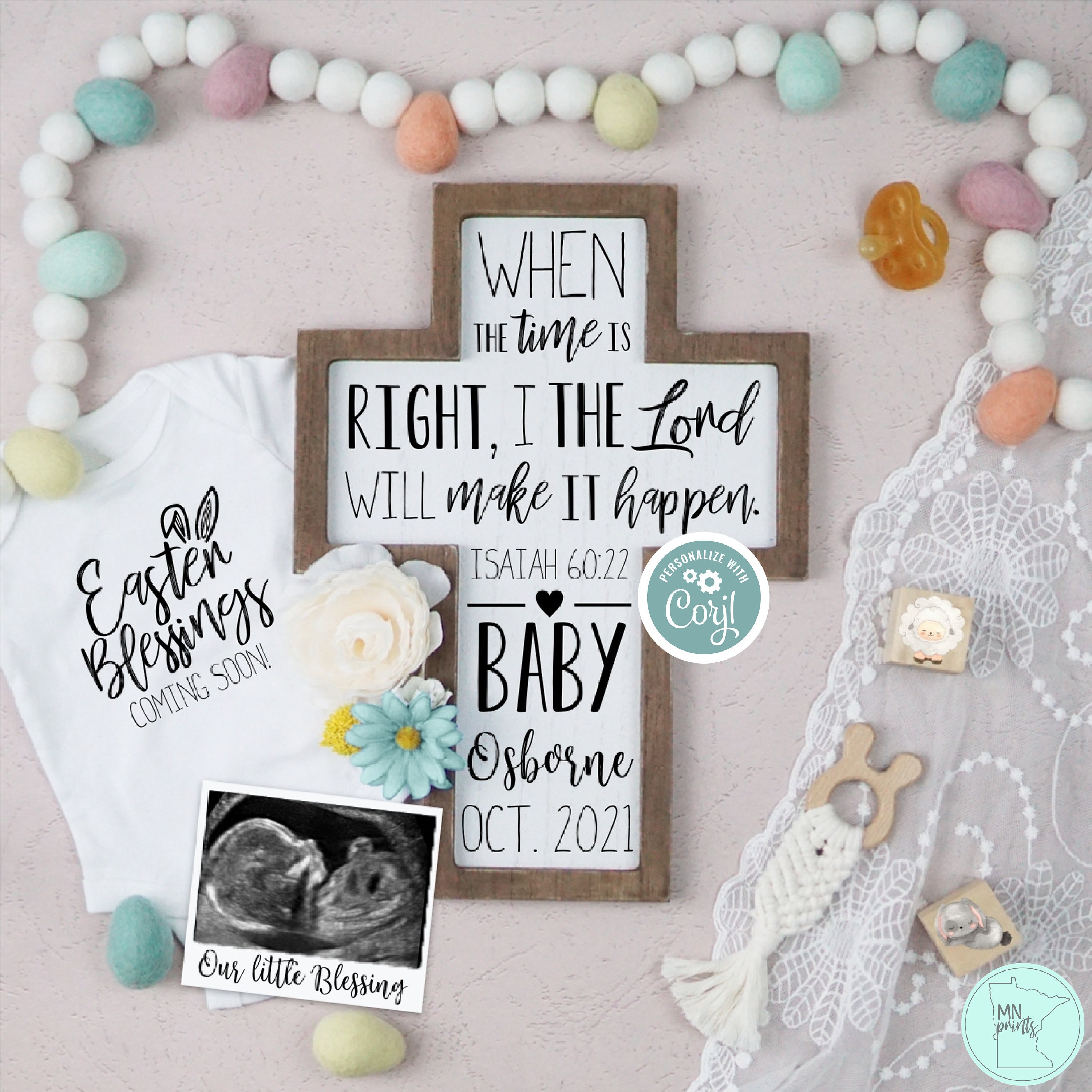 Christian Easter Pregnancy Announcement Digital Easter Etsy
