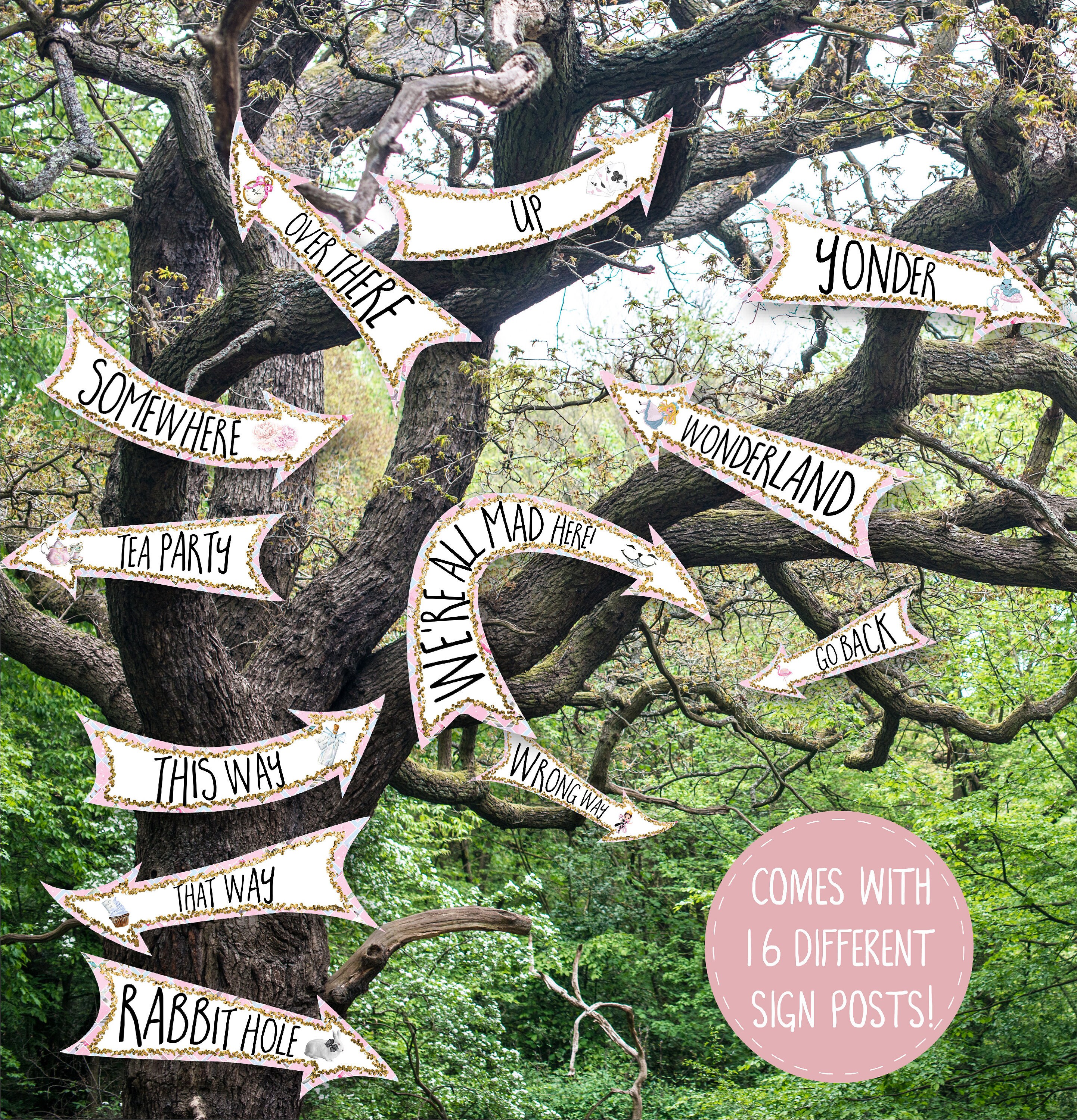 Alice In Wonderland Arrows Free Printables Printable Form Templates And Letter