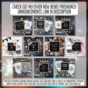 New Year's Rainbow Baby Announcement: Boho Digital Pregnancy Reveal imagem 9