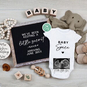 Elephant Baby Reveal: Boho Gender Neutral Pregnancy Announcement (Digital) image 1