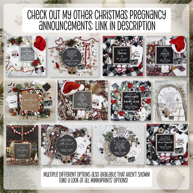Big Brother Christmas Pregnancy Announcement: Holiday Sibling Reveal (Digital Download) image 9