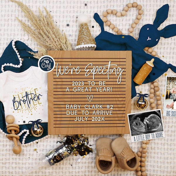 Baby Boy Announcement Etsy