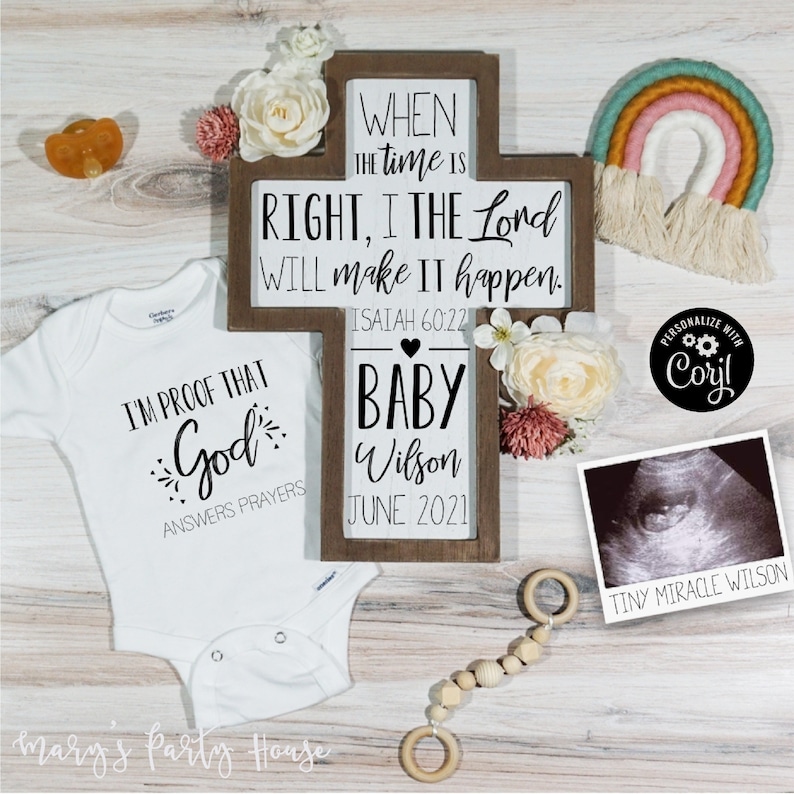 Download Religious Pregnancy Announcement Social Media Pregnancy | Etsy