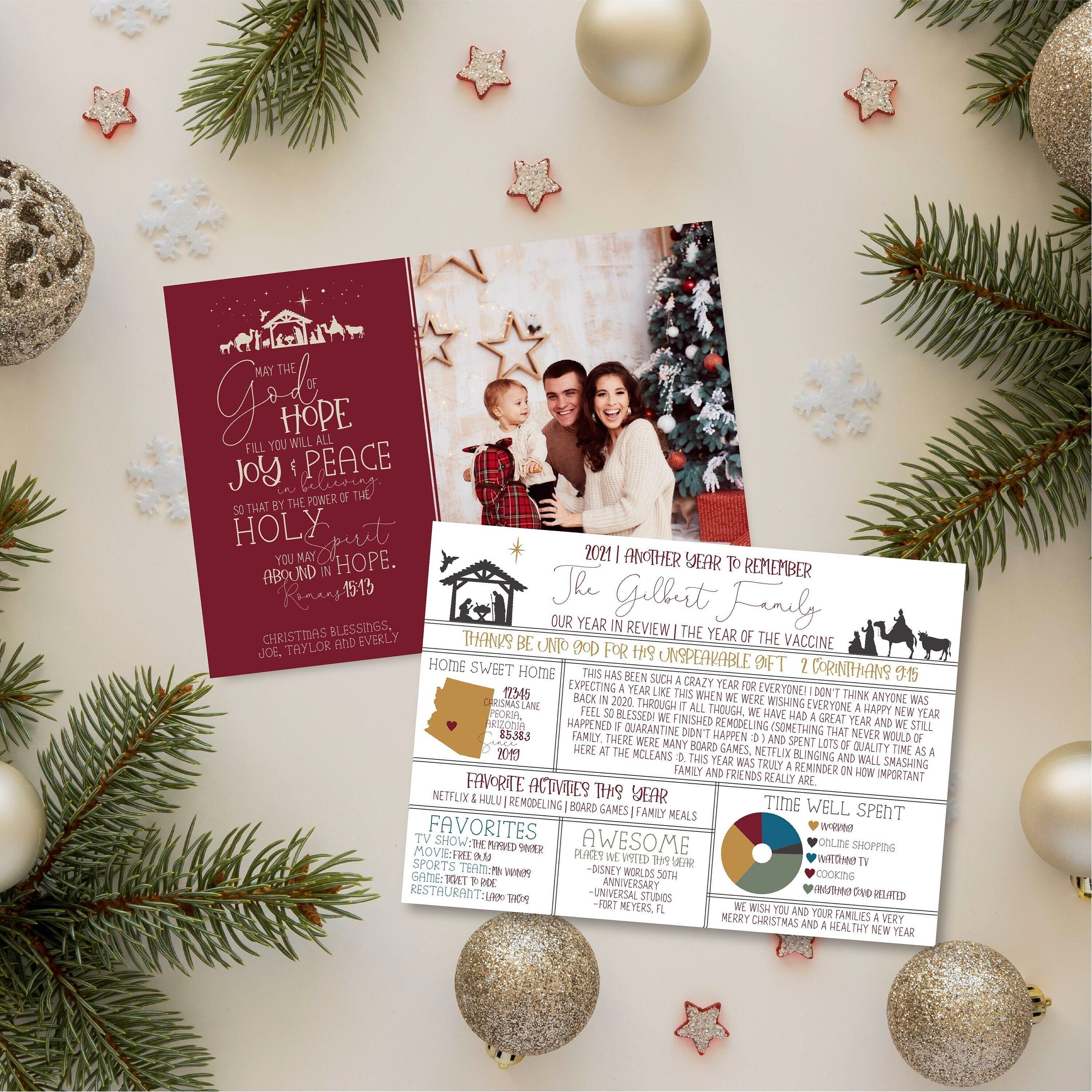 Religious Christmas Card With Photo Template Christian Year - Etsy Religious christmas card with photo template christian year - etsy